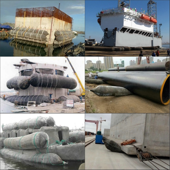Воздушные подушки морского спасения имущества природного каучука ISO14409 подгоняли размер 6