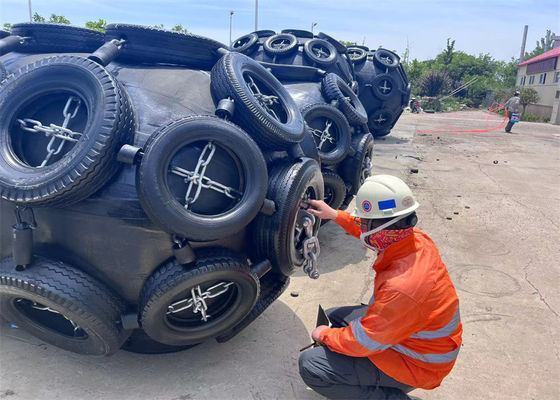 Качество Тип пневматический резиновый обвайзер STS Иокогама бампера корабля с сетью цепи и автошины завод
