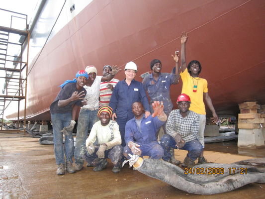 Качество Кессон поднимая раздувной резиновый воздушный шар двигая используемую морскую резиновую воздушную подушку завод